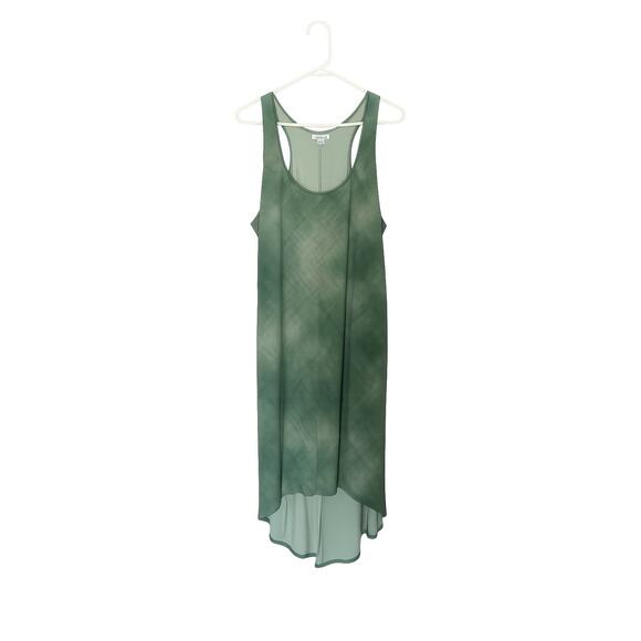 Athleta Presidio Traveler Maxi Dress XL Green Sleeveless High Low Hem - Picture 1 of 9